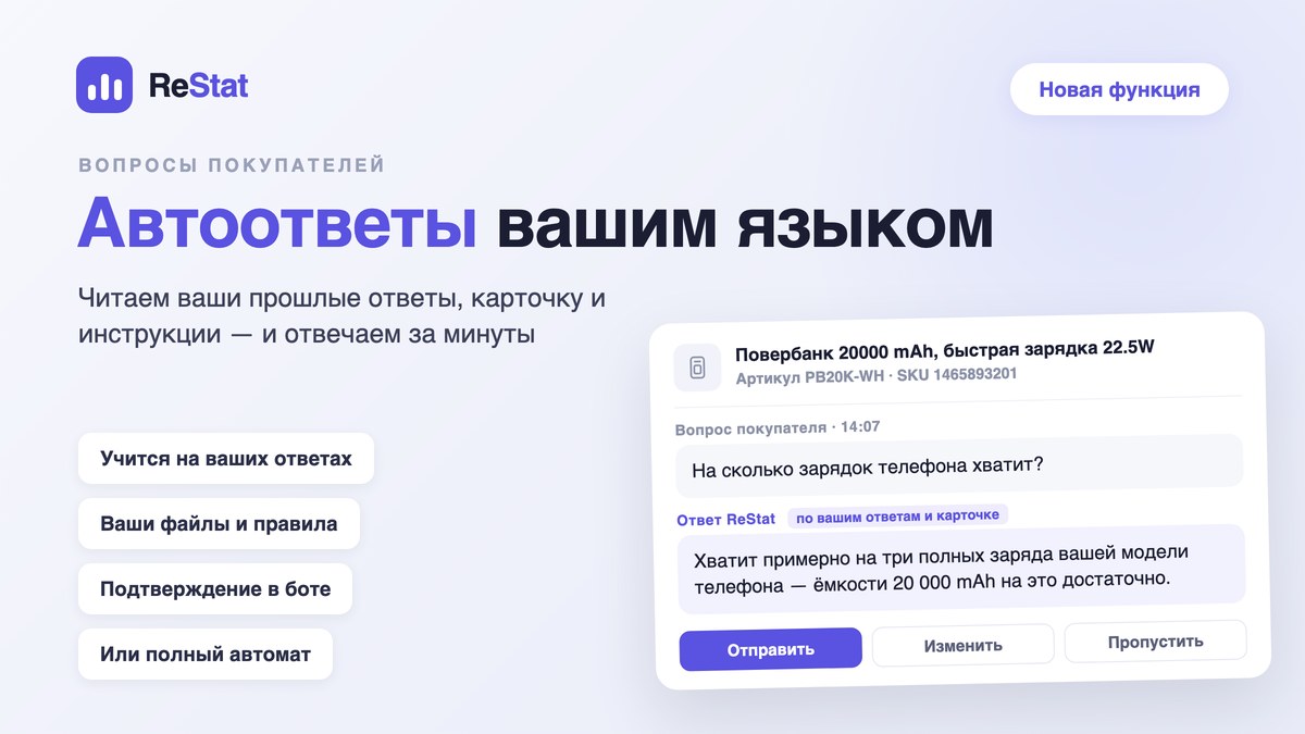 Автоответы на вопросы покупателей: как отвечать за минуты и своим языком