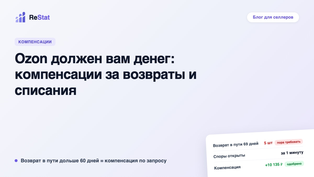 Ozon должен вам денег: компенсации за зависшие возвраты и списанные товары